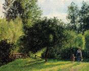 卡米耶 毕沙罗 : Apple Trees, Sunset, Eragny